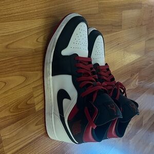 Jordan Black and Red Sneakers
